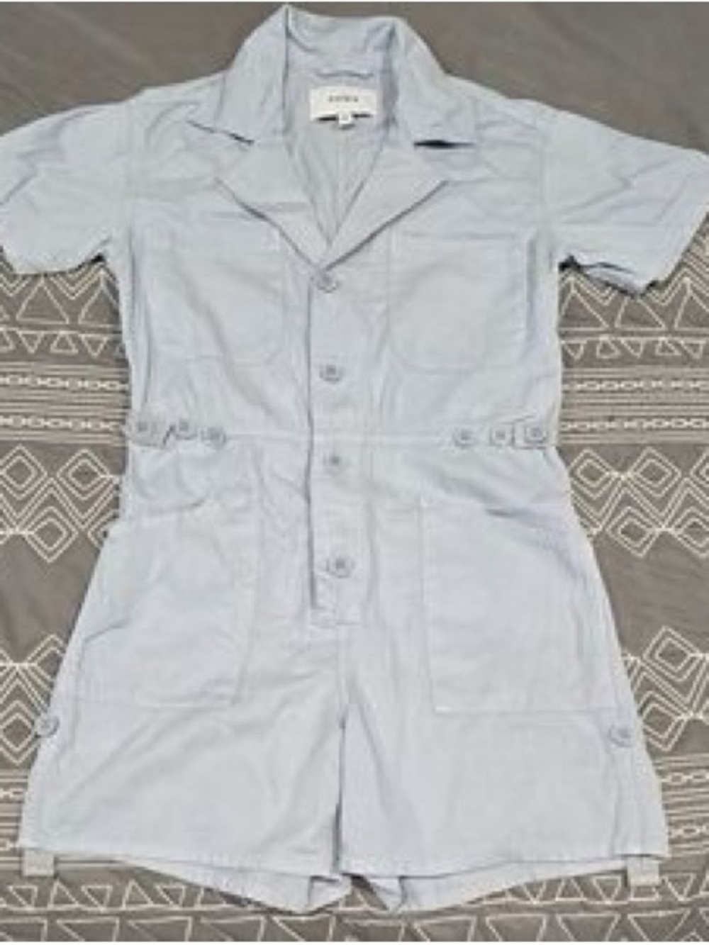 Pistola Pale Blue Short Sleeve Utility Romper size Large